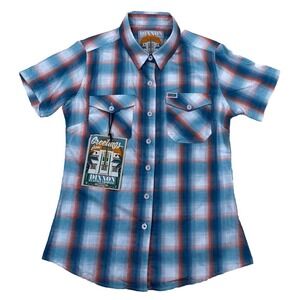 Dixxon Flannel Company Women's Medium The 305 Short Sleeve Button Up Shirt NWT